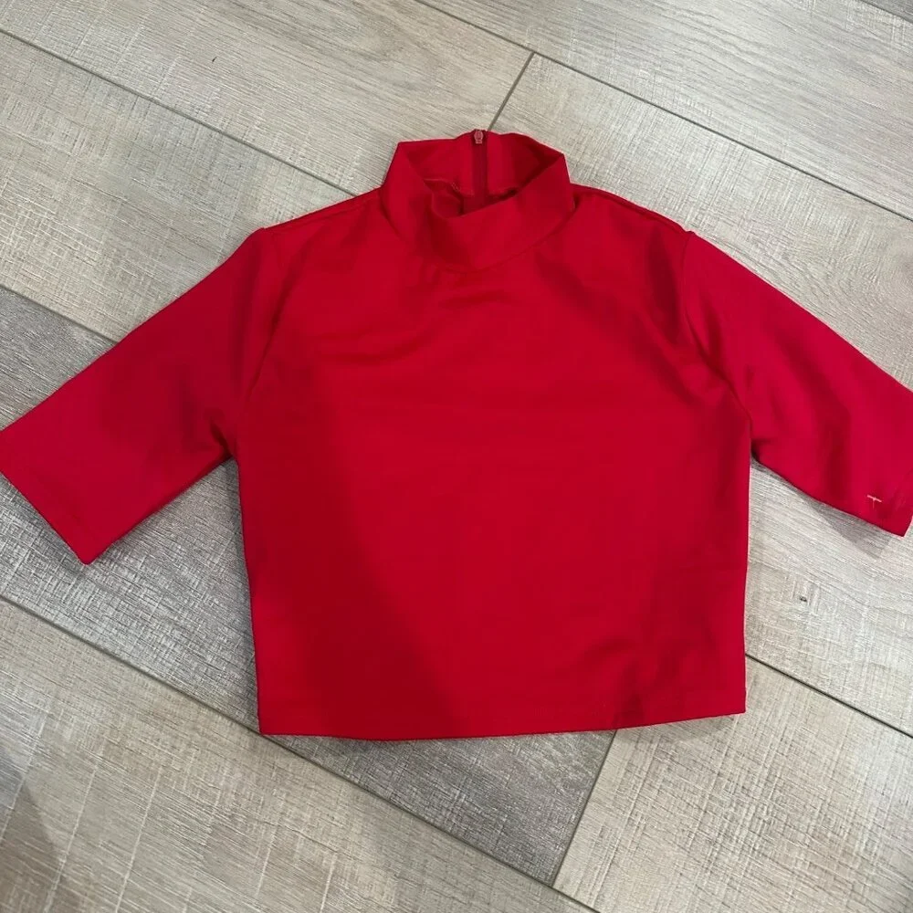 BALERA RED CROPPED BASE TOP LARGE CHILD COMPETITION DANCE